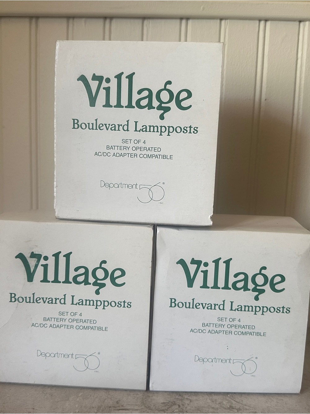 Dept 56 Village Boulevard Lampposts Village Accessory 52627 Set Of 3 Boxes 12pc